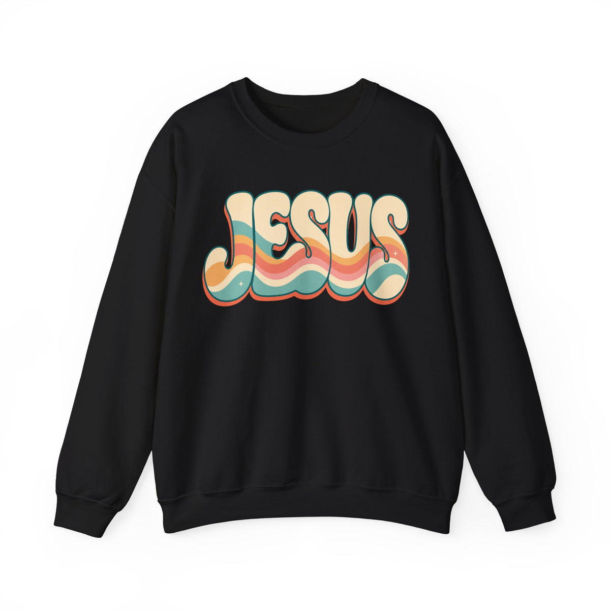 Jesus Retro Wave Sweatshirt | Christian Graphic Crewneck