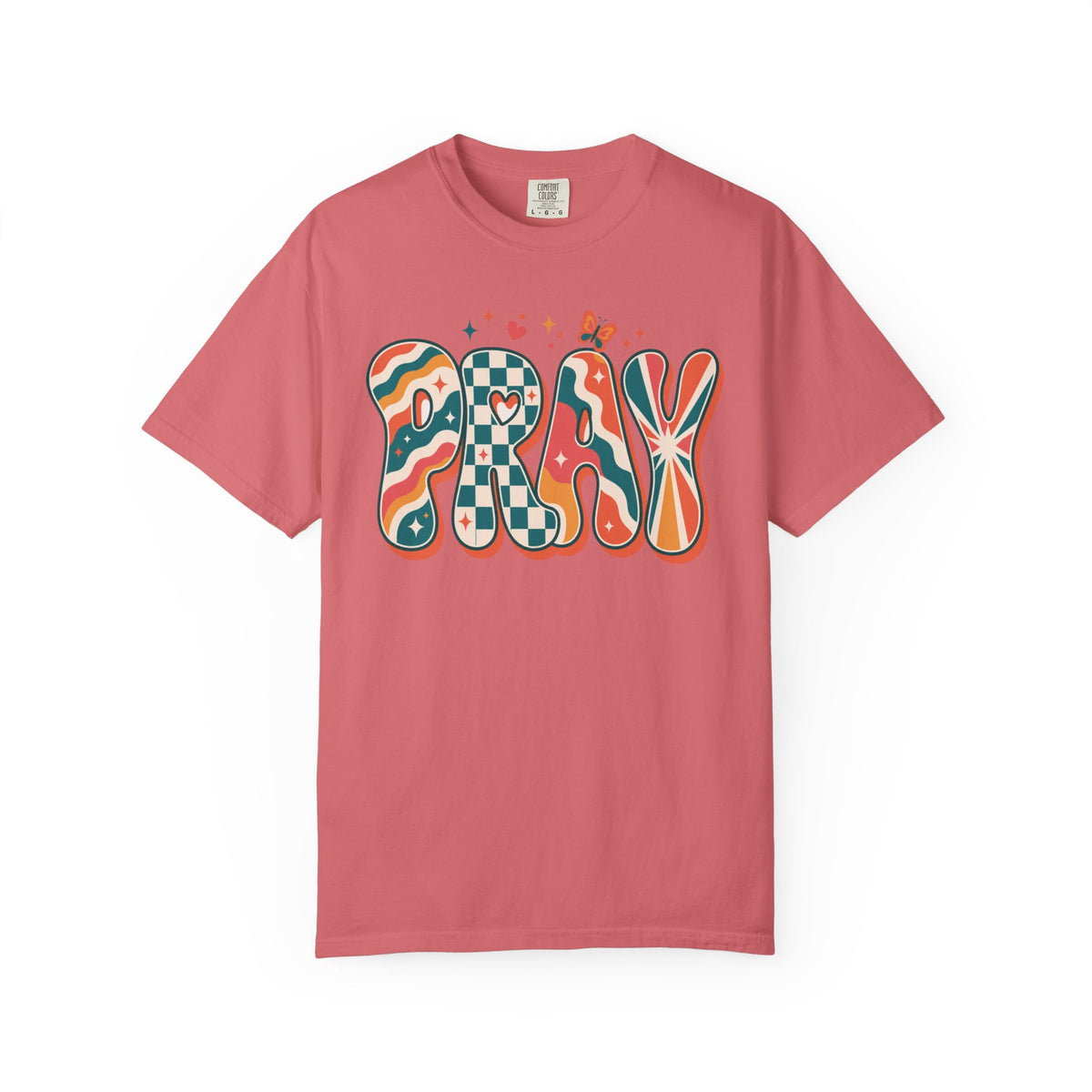 PRAY Retro Christian T-Shirt | Colorful Faith Graphic Tee