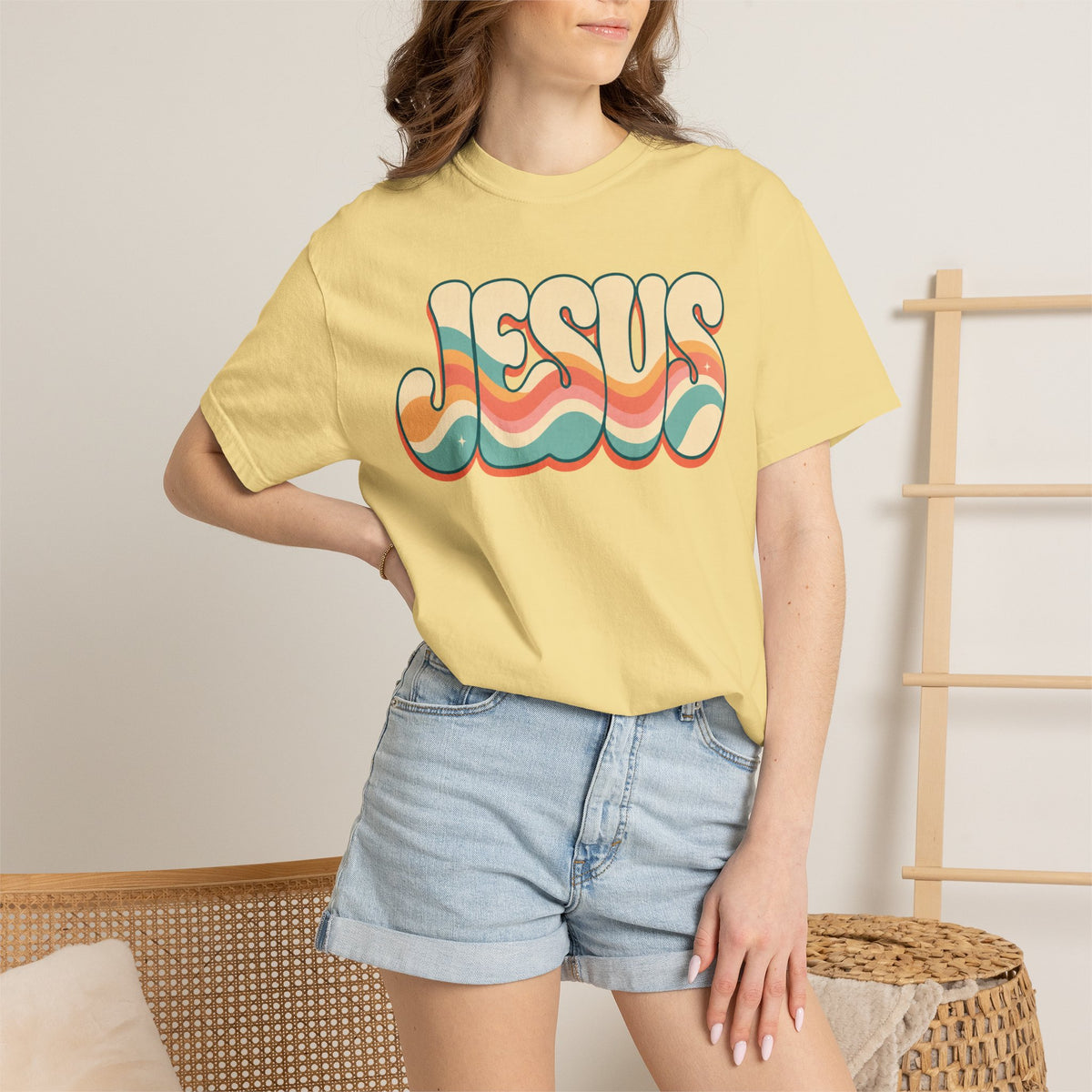 Jesus Retro Wave T-Shirt | Christian Graphic Tee