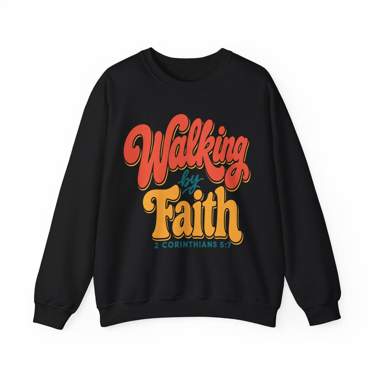 Walking by Faith Sweatshirt | Retro Christian Crewneck