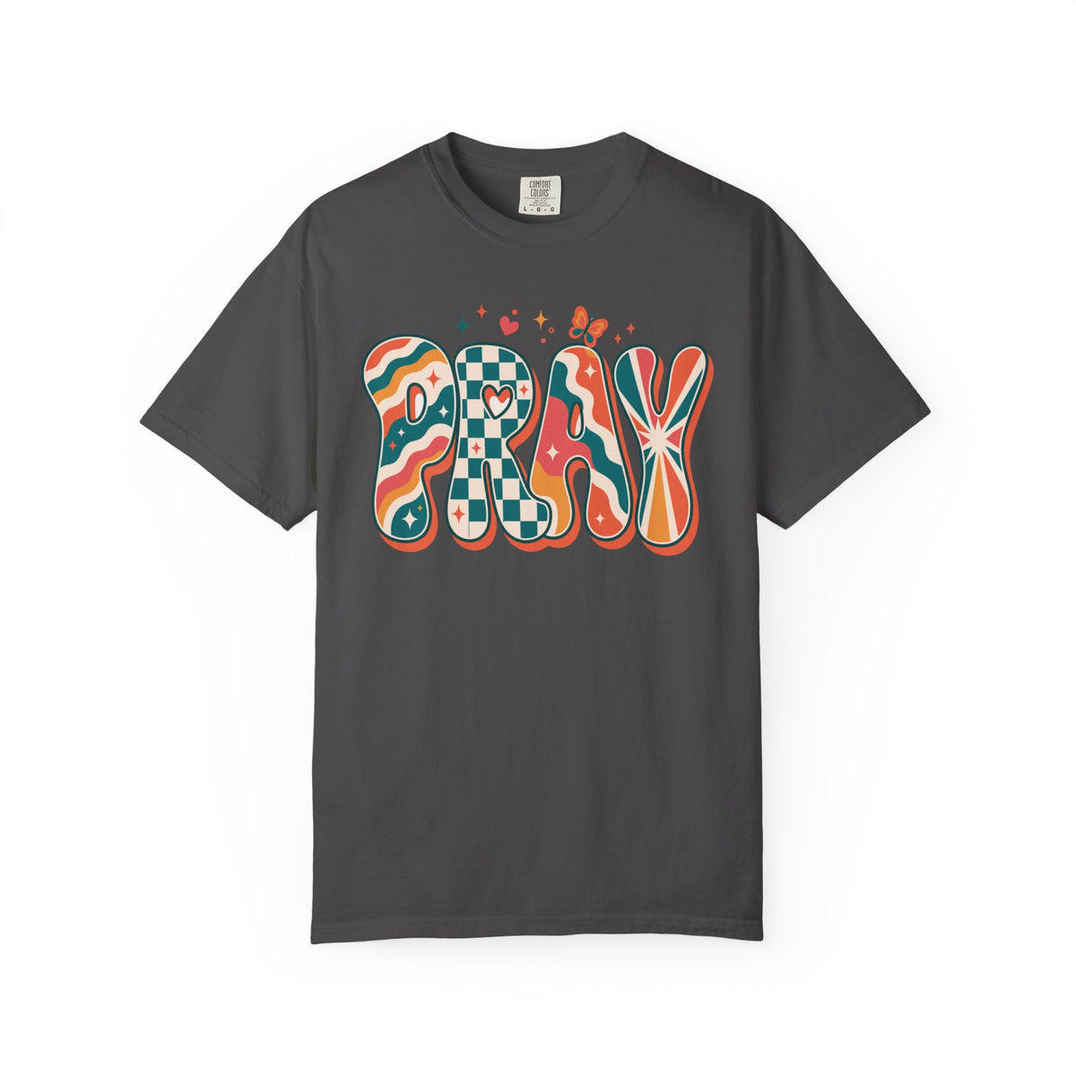 PRAY Retro Christian T-Shirt | Colorful Faith Graphic Tee