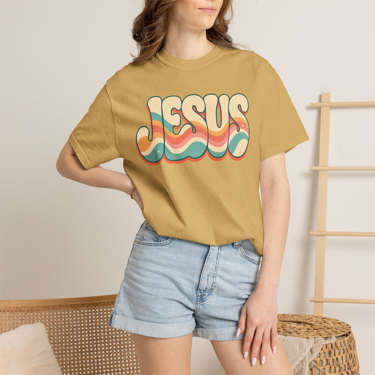 Jesus Retro Wave T-Shirt | Christian Graphic Tee