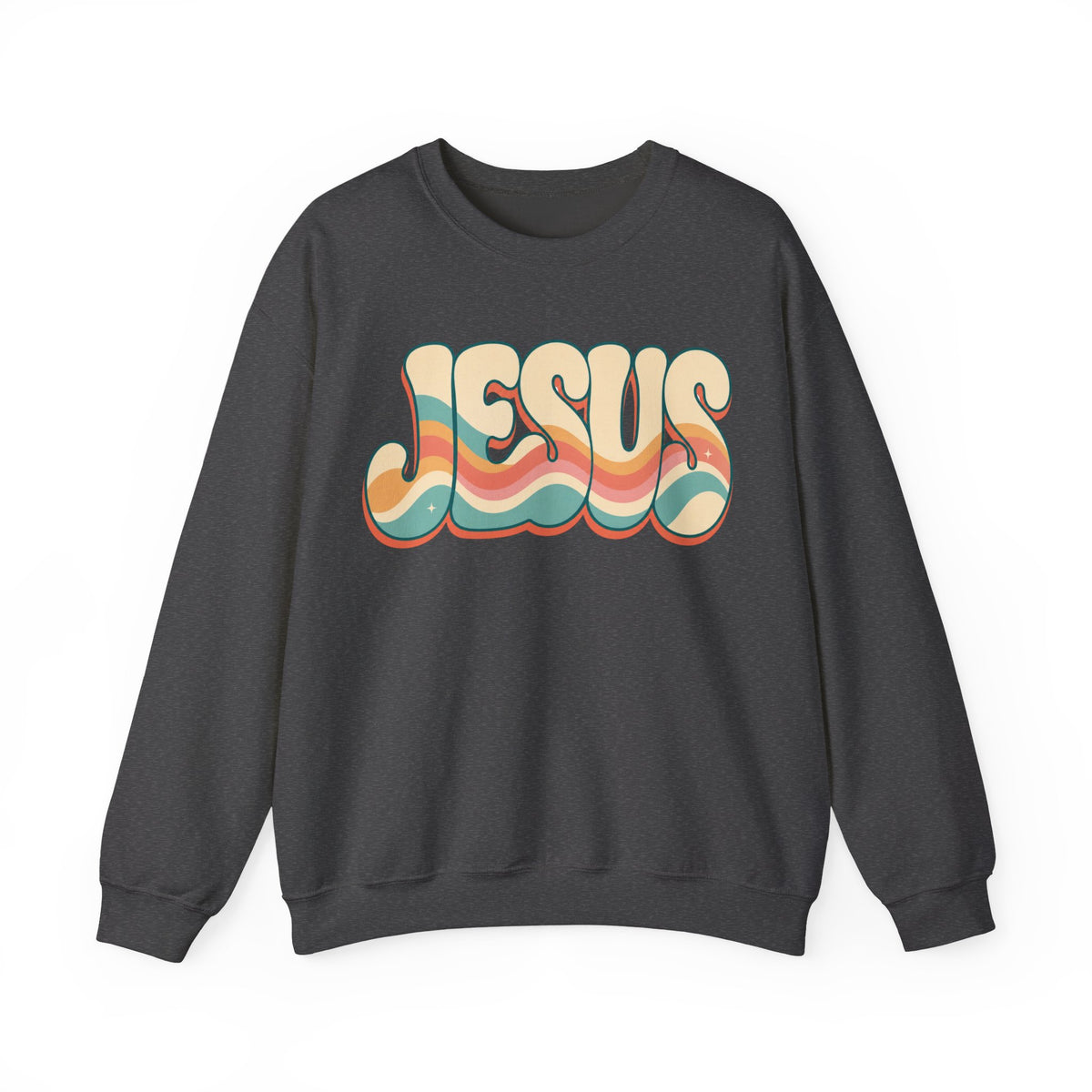 Jesus Retro Wave Sweatshirt | Christian Graphic Crewneck
