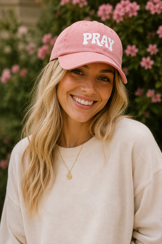 Pray About It Washed Hat | Christian Embroidered Cap