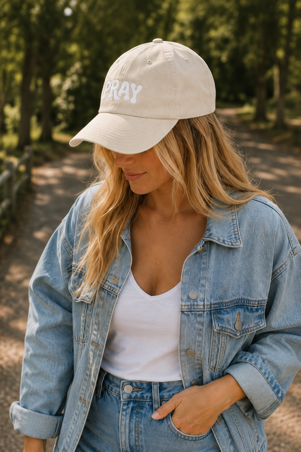 Pray About It Washed Hat | Christian Embroidered Cap