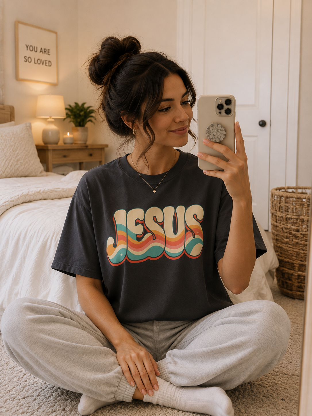 Jesus Retro Wave T-Shirt | Christian Graphic Tee