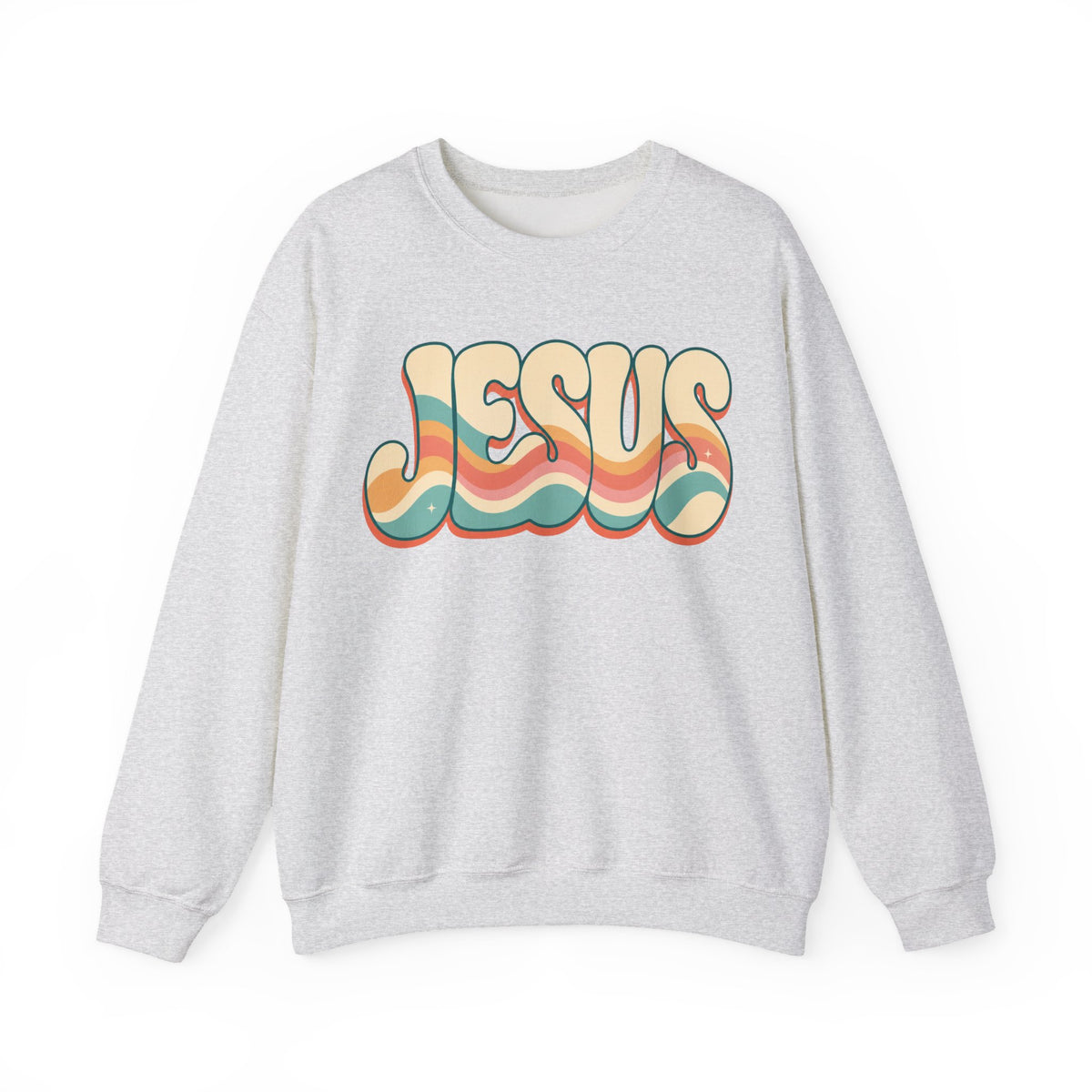 Jesus Retro Wave Sweatshirt | Christian Graphic Crewneck