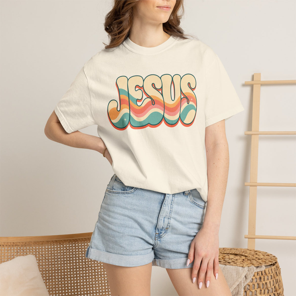 Jesus Retro Wave T-Shirt | Christian Graphic Tee