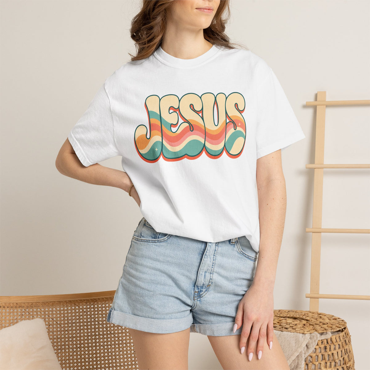 Jesus Retro Wave T-Shirt | Christian Graphic Tee