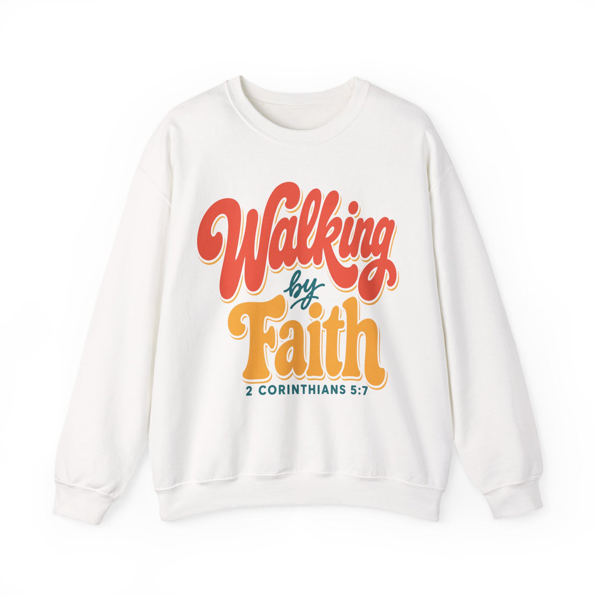 Walking by Faith Sweatshirt | Retro Christian Crewneck