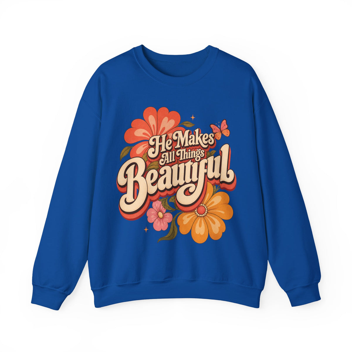 He Makes All Things Beautiful Sweatshirt | Christian Floral Crewneck