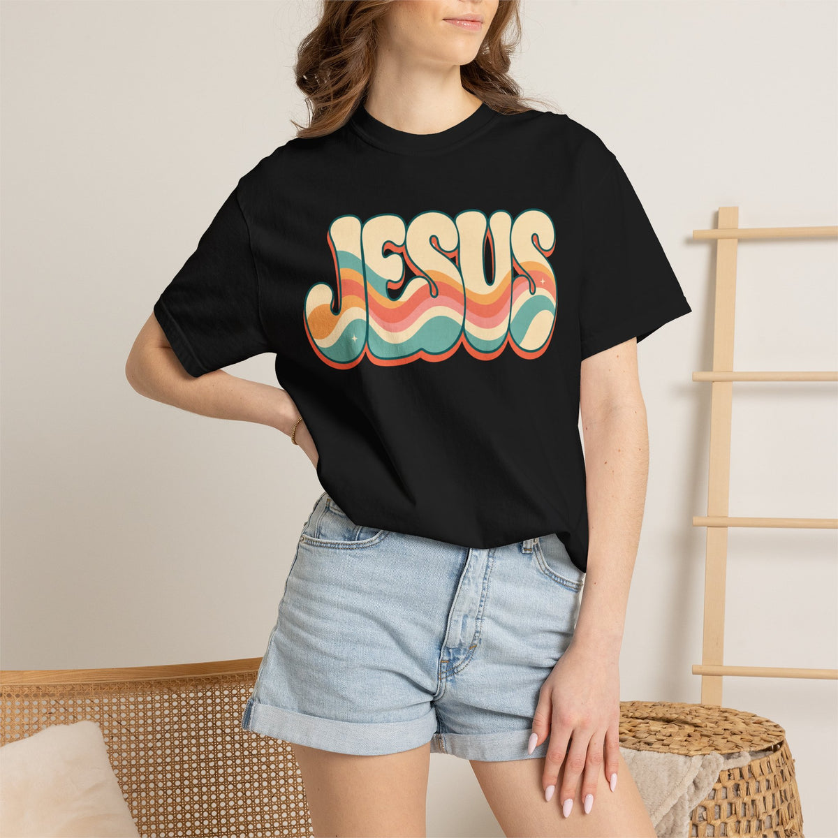 Jesus Retro Wave T-Shirt | Christian Graphic Tee