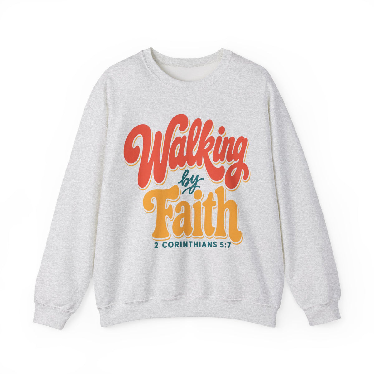 Walking by Faith Sweatshirt | Retro Christian Crewneck